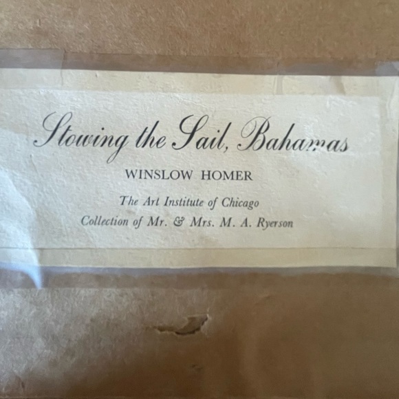 Vintage WINSLOW HOMER Nautical Framed Lithograph - Picture 10 of 10